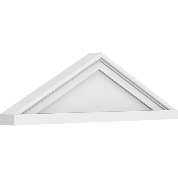 Ekena Millwork Peaked Cap Smooth Architectural Grade PVC Pediment, 24"W x 7"H x 2"P (Pitch 6/12) PEDPS024X070PKC00 - main